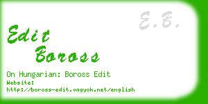 edit boross business card